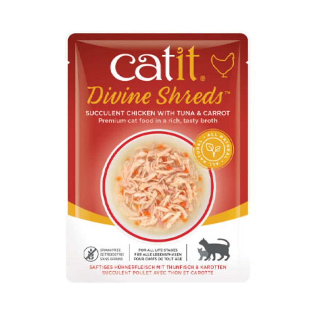 Catit Divine Shreds, Chicken with Tuna & Carrot, 75g