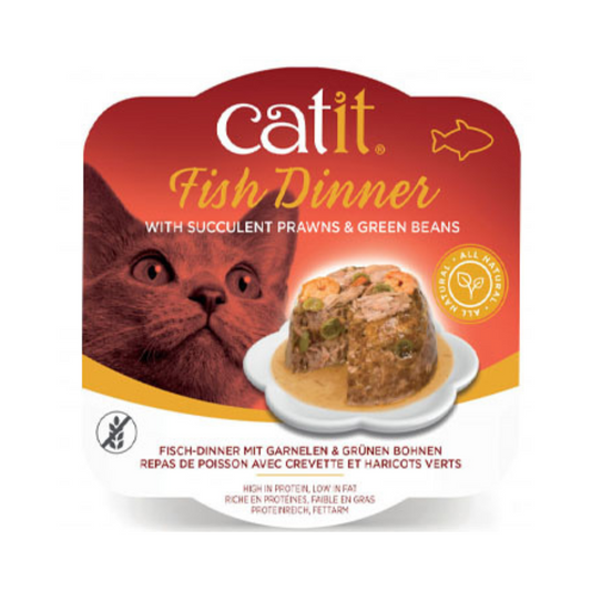 Catit Fish Dinner, Shrimp & Green Beans 80 g