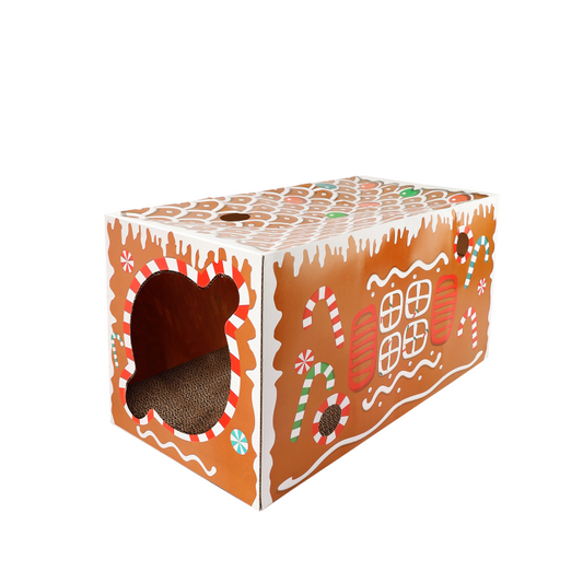 Skip to the beginning of the images gallery Gingerbread House Cat Scratcher Cave