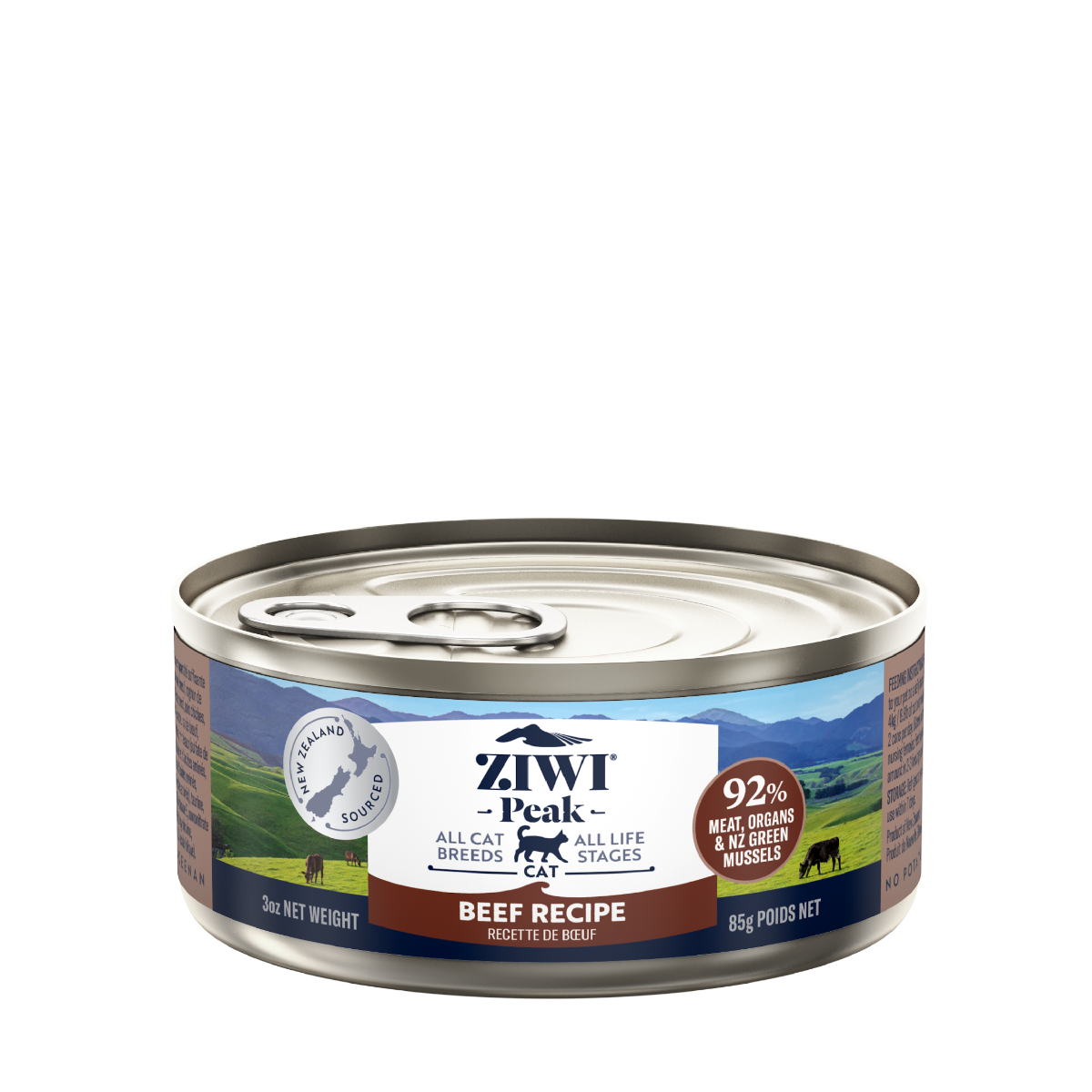 Ziwi Peak Beef Recipe Wet Cat Food 185g